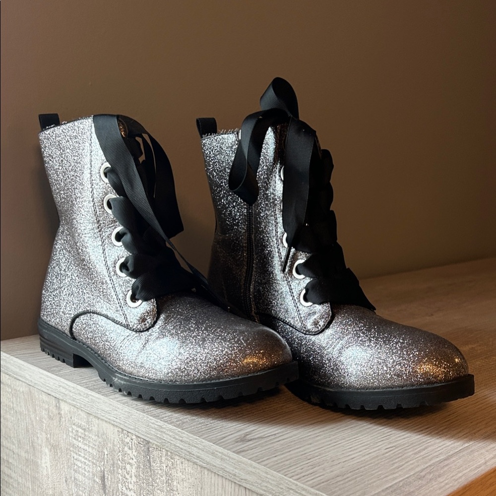 Silver Glitter Women's Boots